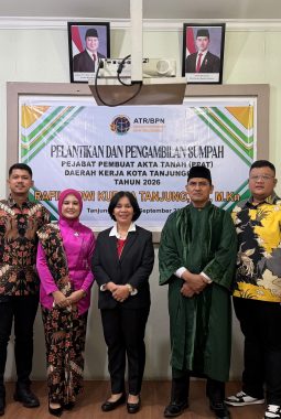 Rafika Dwi Kurnia Tanjung Dilantik Jadi PPAT Kota Tanjungbalai