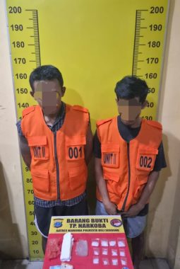 Polresta Deli Serdang Tangkap Dua Pengedar Sabu Pantai Labu