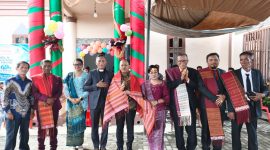 Anggota DPR RI Komisi XIII juga pemerhati HKBP Dr Maruli Siahaan SH.MH menghadiri pesta pembanbunan rumdis dan ulang tahun ke 69 HKBP Sumut Batu, Batang Kuis, Minggu (27/9).(ist)