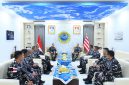 Askomlek Dankodaeral I, Kolonel Laut (P) Ahmad Fahrabi, S.E., M.M., M.Tr. Opsla, menerima kunjungan Courtesy Call Paban IV Opskomnika Skomlekal, Kolonel Laut (P) Adi Lumaksana, S.Sos., M.Han., beserta tim yang berlangsung di Ruang VIP Mako Kodaeral I. Senin (28/09/2026).(ist)