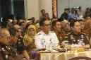 Rico Waas saat menghadiri kegiatan Jaksa Sahabat Pendidik yang dirangkaikan dengan penandatanganan Memorandum of Understanding (MoU) secara serentak antara bupati/wali kota dan kepala kejaksaan negeri (Kajari) dari 33 kabupaten/kota se-Sumatera Utara di Aula Raja Inal Siregar, Selasa (6/10/2026).(ist)