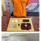 Tersangka bersama barang bukti di kantor Polisi.(Ist)