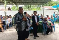 Dr. Maruli Siahaan, S.H., M.H., anggota DPR RI Komisi XIII Fraksi Partai Golkar Dapil Sumatera Utara I sekaligus Pemerhati HKBP, diwakili oleh Rafael Silaban (Tim Maruli Siahaan) menghadiri Pesta Gotilon HKBP Simpang Penara, Resort Simpang Penara, Kabupaten Deli Serdang, Minggu (11/10).(ist)