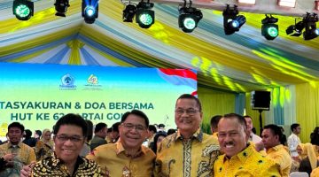 Maruli Siahaan hadiri Tasyakuran ke 62 Partai Golkar.(ist)