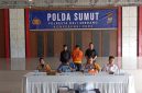 Kapolresta Deli Serdang Kombes Pol Muhammad SIK menjelaskan pengungkapan kasus pencabulan yang diduga dilakukan guru agama terhadap 15 orang muridnya.(ist)